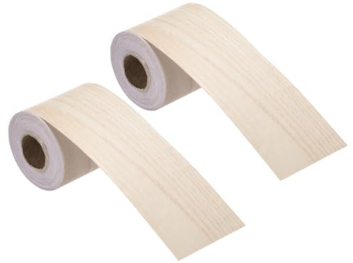 sourcing map Wood Grain Repair Tape, 2 Inch x 33 Feet Self Adhesive Wood Grain Tape Multi-Purpose Wallpaper Border Trim for Furniture Floors Windows Doors Tables Home, Maple, 2 Roll