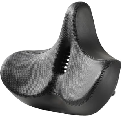 Pruojhw Sella per bicicletta – Comfort ammortizzante Sella da bicicletta con ampia imbottitura, impermeabile, accessorio per bicicletta, per uomini, adulti, donne, ciclismo, trekking, montagna