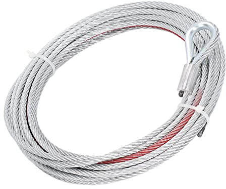 SPYMINNPOO 4500LBS Winch Cable Wire,Stainless Steel Rope, 5.5mm Diameter 10m Length,Heavy Duty Towing Cable with Enhanced Safety,Durable and Premium Quality Material,ForChemical, Machinery,