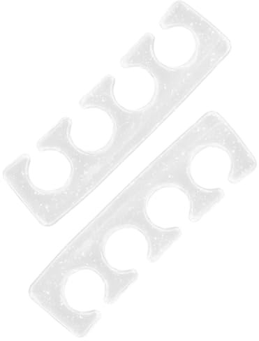 BAZEITFLOW 2 Stück Silikon Zehenspreizer für Frauen zur Pediküre Weicher Zehentrenner zum Schutz und Druckentlastung für Nail Art Salon und Zuhause