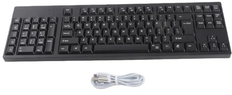Aumotop Left Handed Keyboard Ergonomic 109 Keys Micro USB Plug and Play for Business and Accounting, Premium ABS Material