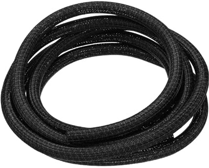 QUARKZMAN Guaina Intrecciata Autoadesiva 5/16 10Ft Nero Autochiudente UL94-V2 Resistente Al Fuoco Guaina PET Per Cavi Automobilistici E Domestici