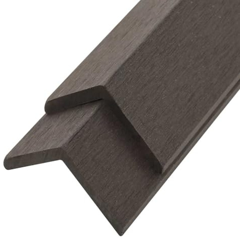 Generico Profili Angolari per Bordi 5 pz in WPC 170 cm Marrone Scuro,Articoli di ferramenta,Materiali da Costruzione,Pavimenti e tappeti-45022