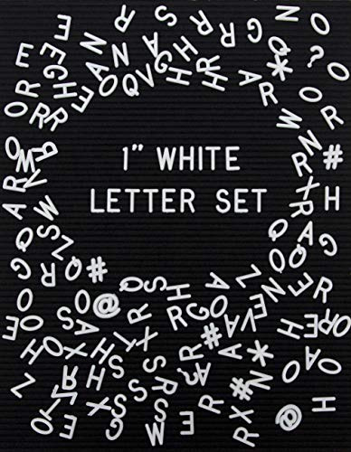 Felt Like Sharing Plastic Letter Board Letters Only (348 Pieces) – 1” Letter Board Letters for Changeable Felt Letter Board – White Letter Board Accessories – Gift Set