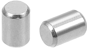 sourcing map 50stk. Passstift 304 Edelstahl Silber Ton 4mm x 5mm | Regalheringe Stützregale