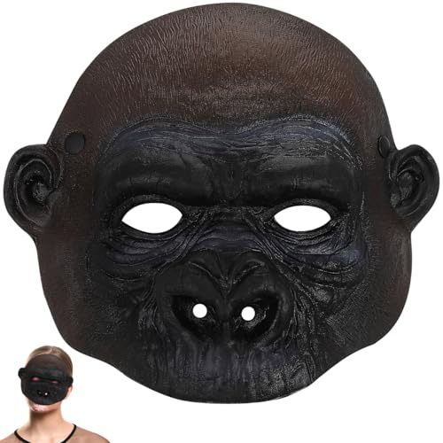STOBOK Affenmaske FüR Halloween, Realistische Affenmaske, Lustige Affen Vollgesichtsmaske FüR Fasching Karneval Cosplay Und Tanzshows FüR Halloween Erwachsene Und Teenager