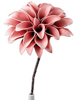 L'Oca Nera - Flor artificial de Dalia de color rosa artificial.