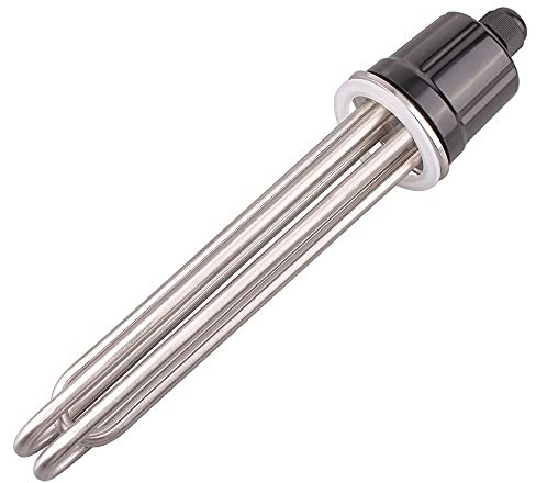 JINGERL 220V 380V 2 Beer Heating Element Tri ClamP 64mm Flange Power 3KW 4.5KW 6KW 9KW 12KW SUS304 Immersion Water Heater (Color : 4.5kw L230MM)