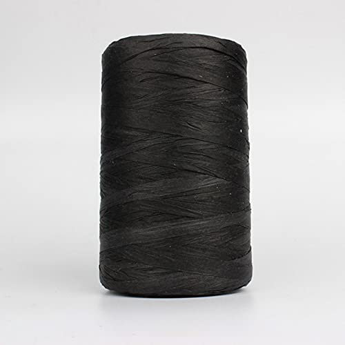 HONGE 1 Roll/280 Meter Raffia Organic Straw Ribbon Paper Yarn Rope for Knitted Crochet DIY Hats Bags Handmade Craft Knit Yarn Thread