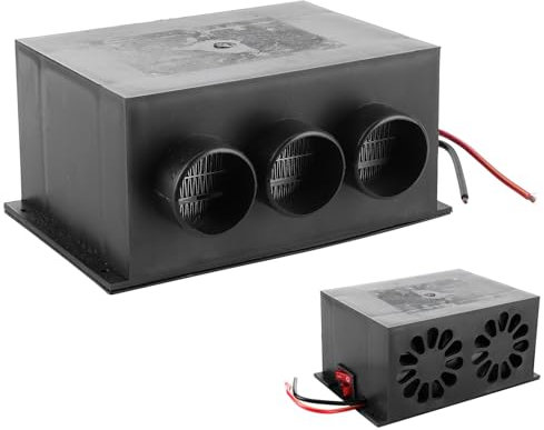 Coche Calentador Calentador de Coche de 12V Y 3 Agujeros, Calentador de Calefacción Portátil para Invierno, Descongelador de Parabrisas, Eliminación de Niebla
