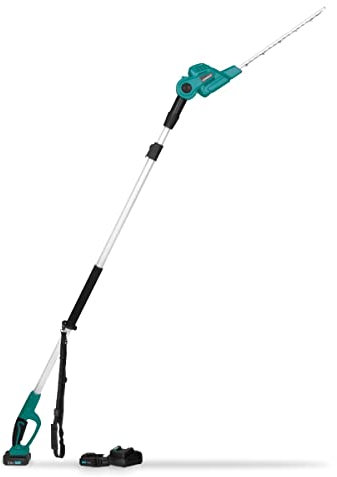 VONROC Taille-haie télescopique sans Fil 20V – Lame inclinable – Perche Extensible 200-260 cm – 2 Batteries 2.0Ah + Chargeur Inclus