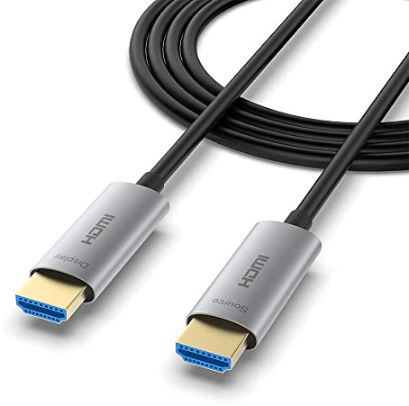 ATZEBE Cable HDMI de fibra óptica 25 m, Cable HDMI 4K compatible con 4K 60 Hz HDR, YUV4:4:4, 3D, ARC, CEC, HDCP 2.2