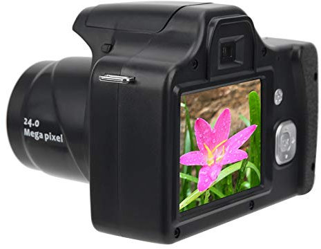 Cámara SLR, Pantalla LCD de 3 Pulgadas, Zoom Digital de 18X, Cámara Digital HD de 24M, Luz de Relleno Integrada, Cámaras Profesionales Portátiles para Fotografía (Tipo estándar)