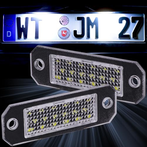 RECAMBO Led Kennzeichenbeleuchtung kompatibel mit VW T5 | T6 BJ ab 2003 | CAN-Bus Fehlerfrei | SMD - Effizient - geringer Stromverbrauch | hohe Leuchtkraft | leichte Installation
