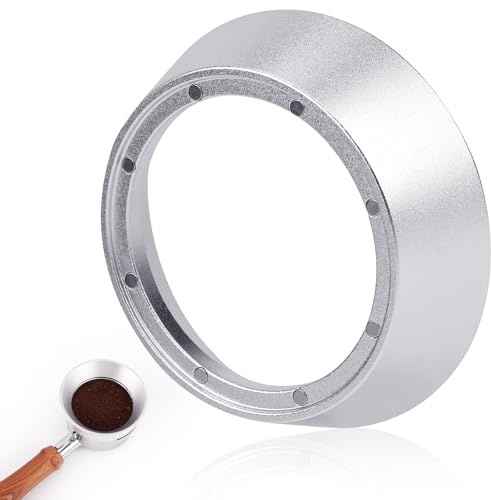 58 mm Imbuto Dosatore Espresso, Robusto Anello Dosatore Caffe con Magnetico Alluminio Imbuto Portafiltro Compatibile con Tutti i Portafiltri per Espresso da 58 mm