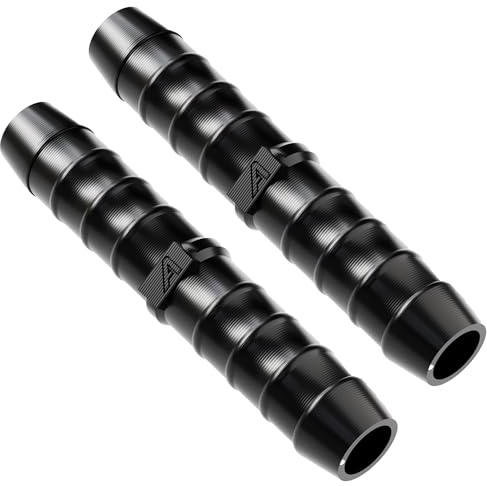 10mm (3/8 Inch) 2 Pack Straight in-Line Hose Tube Pipe Connector Joiner Air Fuel Water