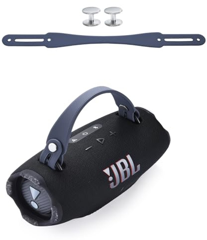 Hzycwgone Bärrem för JBL Xtreme 5/Xtreme 4/Xtreme 3/Xtreme 2 Large Portable Speaker with Bluetooth,för JBL Xtreme 5/4/3/2 Silikon Avtagbar Högtalarhandtagsrem Tillbehör(Blå) | Handtag i silikon för JBL Xtreme 5/4/3/2 bärbar högtalare, avtagbara tillbehör, bära resor utomhus, blå