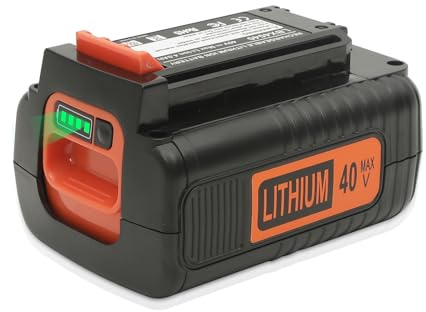GWELEC 40V 4.0Ah Lithium Battery for Black and Decker 40 Volt /36v Max Weed Eater Lawn Mower Trimmer Batteries Compatible with LBX2040 LBX1540 LBXR2036 LBXR36 LBX2540 LBX2240 Battery Pack