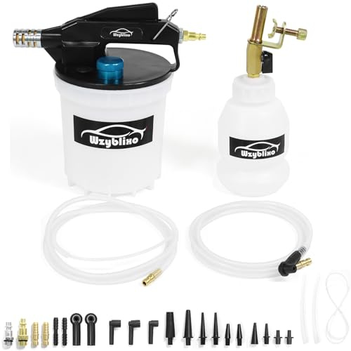 Wzyblixo 2L Vacuum Brake Bleeder - Vacuum Brake Bleeder Kit with Brake Fluid Extractor and 1L Refilling Bottle with Adapters