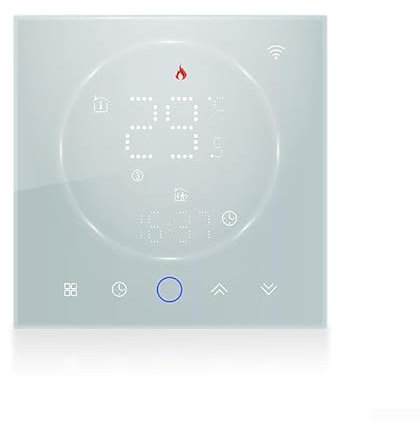 Convenient Remote Control for Tuya BHT008 Smart WiFi Heating Thermostat Suitable for Homes and Offices (Electric Underfloor Heating-WIFI-White)