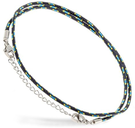 Motti Way Pulsera Mujer, Pulsera Tobilleras Mujer Acero Inoxidable, Tobilleras De Cuerda Náutica, Tobillera Azul Bisuteria, Resistente Al Agua Tobillera De Cuerda De Surfista