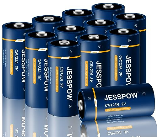 CR123A 3V Lithium Battery,（12 Pack）CR123 123A CR17345 High Power Lithium Batteries for Cameras Flashlight Toy Alarm Smart Sensors (Non-Rechargeable)