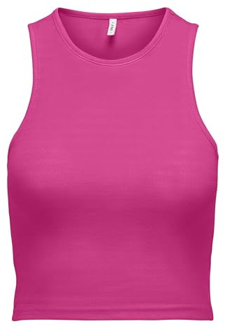 ONLY Onlbelia S/L Crop Top JRS Noos, Fucsia Fedora, M