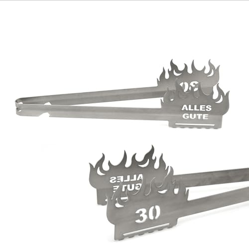 Grillzange Alles Gute 30, spülmaschinengeeignet, Geschenkidee, Geschenk zum 30sten, Geburtstagsgeschenk 30er