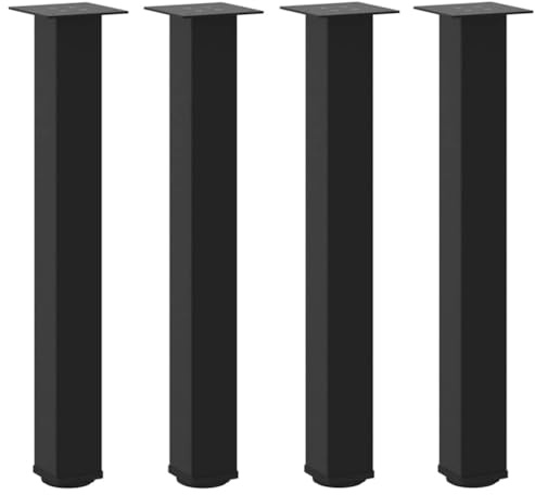 vidaXL Konsolentischbeine 4 STK. Schwarz 72-74 cm Stahl