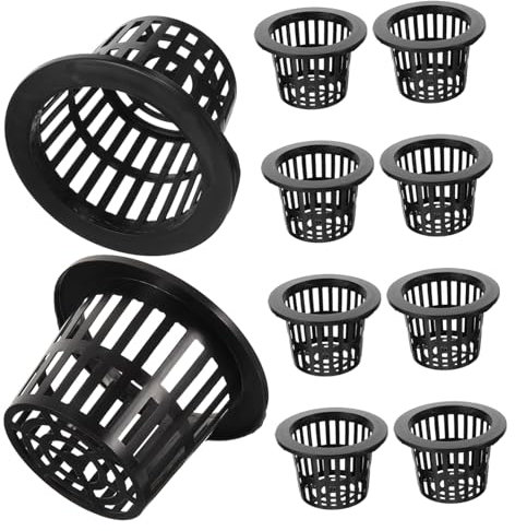 IWOWHERO 10pezzi Cestini Per Piante Idroponiche Plastica Vasi Rete Riutilizzabili Per Coltivazione Senza Suolo Per Verdure e Piante