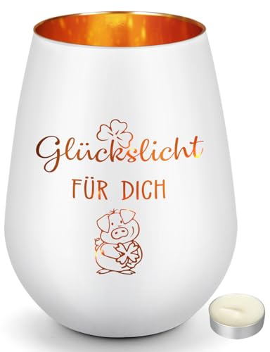 Geschenke für Frauen, Windlicht aus Glas Geburtstagsgeschenk für Frauen | Geschenk für Freundin Frau Mama Oma Schwester zum Geburtstag Hochzeitstag Muttertag Valentinstag Weihnachten Ostern
