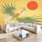 Papier Peint 3D Phénix d'or Panoramique Peinture Murale Interieur 300x210 cm pour Salon Chambre à Coucher D'Enfant Maison Décoration Murale