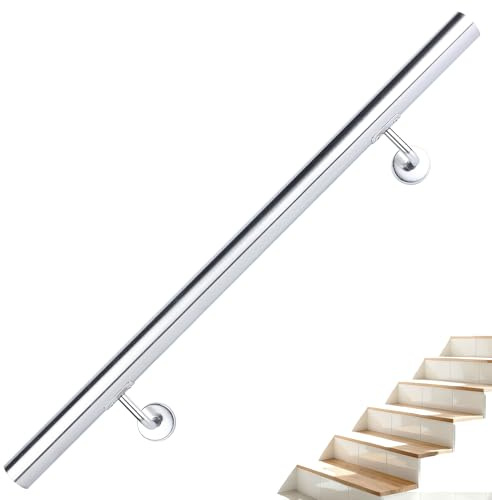 BelovedYard Edelstahl Handlauf 90cm | Treppengeländer Innen Außen Wandmontage V2A