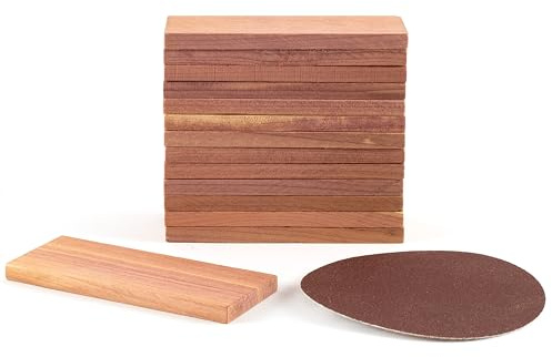 Hanseholz 7X Zedernholzblöcke – FSC®-Zertifiziert – Natürlicher Bio Mottenschutz für den Kleiderschrank – Langlebige und chemiefreie Mottenabwehr gegen Kleidermotten Schrank Kleiderschutz (14 Stück)