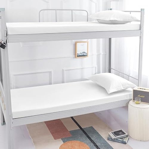 Housse de matelas futon de sol avec fermeture éclair – Protection complète lavable, anti-poussière et amovible avec fermeture éclair pour matelas de sol tatami japonais (blanc, 90 x 190 cm)