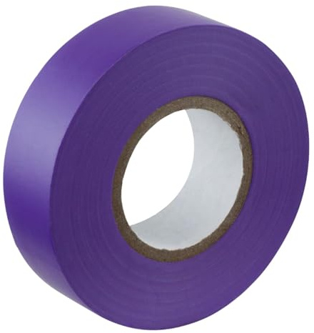 Cinta aislante eléctrica de PVC ignífugo de alta calidad, 19 mm x 20 m (1, morado)