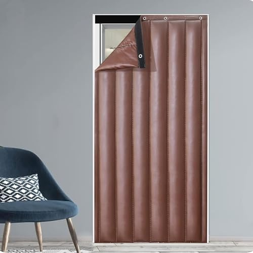 Heavy Duty Insulated Thermal Door Curtain Waterproof Noise Reduction Cover for Soundproofing & Cold Protection Windproof Door Screen for Maximum Thermal Efficiency