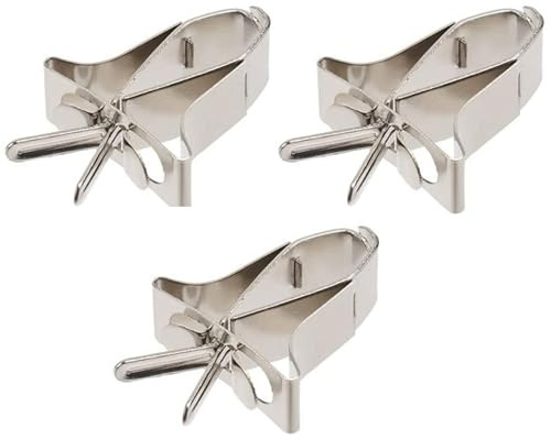 Lot de 3 Supports de Nourriture pour Cage à Oiseaux en Acier Inoxydable pour Fruits et légumes, Pinces à Nourriture pour perroquets, Hamsters et Rats. Accessoires pour Cage Oiseaux, Porte-os s