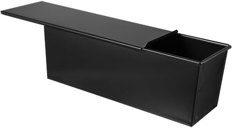 MOTHNUR 5agujeros Molde Para Caja De Tostadas Rectangular Con Tapa Molde Antiadherente Para Hornear Pan Para Cocinar Panecillos El Horno