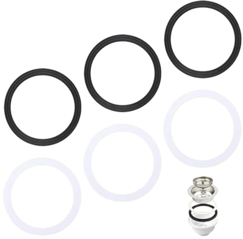MOLZINY 6 Pièces 110mm joints toriques en caoutchouc pour bouchon d'évier Évier Joint Torique Joint de Rechange pour Bonde D'évier pour 110mm Bonde D'évier cuisine et salle de bain