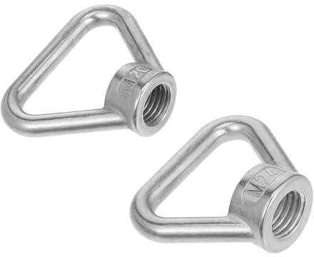 WOONEKY 2 Pezzi Anello Triangolare in Acciaio Inossidabile per Sollevamento Resistente per Carichi Pesanti Uso Marino e Industriale