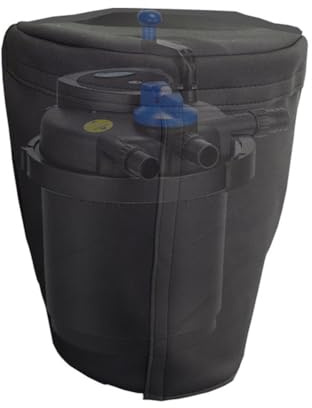 FUBESK Robuste Teichfilter-Isolierte Abdeckung für unter Druck stehende biologische Teichfilter, 33 x 40,6 cm, 210D Tauchmaterial, Ganzjahreswetterschutz