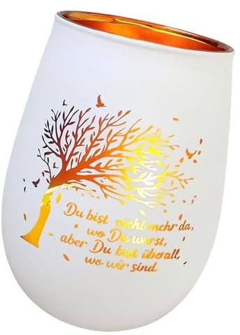 Msioytog Regalo per lutto Luce per lutto Regali consolazione Regali funebri per l ' Amante sollevato Ottimo per Cerimonie ricordo Luce commemorativa in Vetro