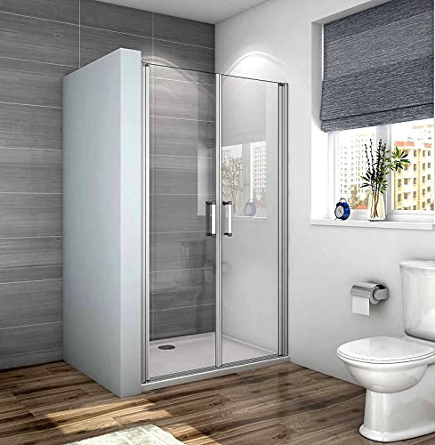 Acezanble 80x185cm Duschtür Nischentür Duschabtrennung Doppel 5mm glas