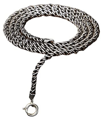 Bishilin Herren Partnerkette Silber 925, 1.5MM Kordelkette mit Collierverschluss Halskette 40CM Silber Biker Freundschaftskette für Männer Jugend