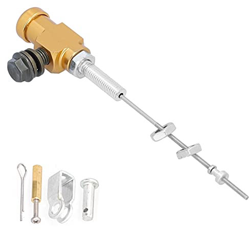 Kupplungsstangenpumpe, hitzebeständiger Kupplungsgeberzylinder M10x1,25mm Korrosionsschutz für Dirt Bike für Motorrad für ATV(Gold)