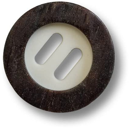 Knopfparadies - 8er Set leichte Trachtenknöpfe aus Kunststoff mit länglichen Knopflöchern. Ø: ca. 20mm!