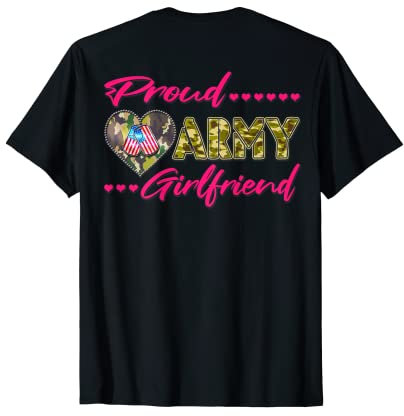 Proud Army Girlfriend - US-Flagge Erkennungsmarken Militär Liebhaber Geschenk T-Shirt