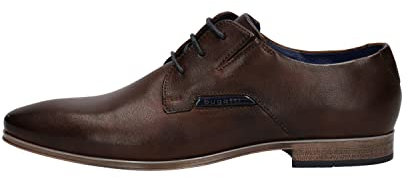 bugatti Herren Business Halbschuh aus Hochwertigem Leder, Derby im Minimalistischen Design, Braun 2, 44 EU