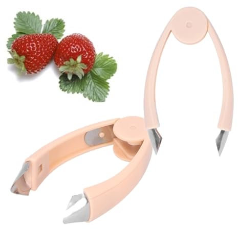 Sbucciatore di fragole, 12cm/4in Ananas Professionale Ananas Core Remover Pelapatate in Acciaio Inox A Forma di V Può Anche Rimuovere Il Tronco per Fragole Strumento di Rimozione Del Gambo Della Usato
